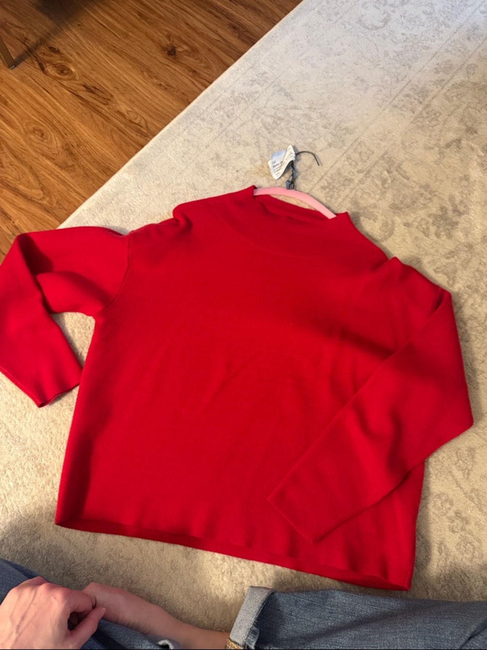 Maeve Red Mock Neck Sweater